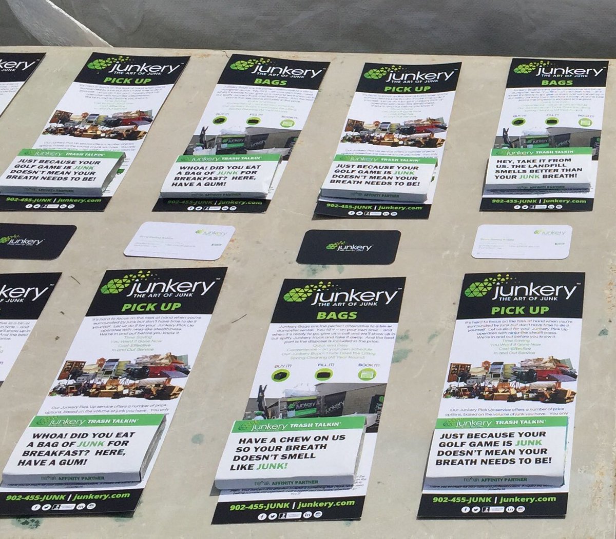 TheArtofJunk's tweet photo. We are handing out Trash Talking gum today at the @nsarREALTORS golf tournament at @PennHillsGolf - fitting since so many tee shots we’ve seen so far have been junk! #allinfun #junkremoval #localhalifax #notafranchise #junkbreath https://t.co/4UE9ErTBRg