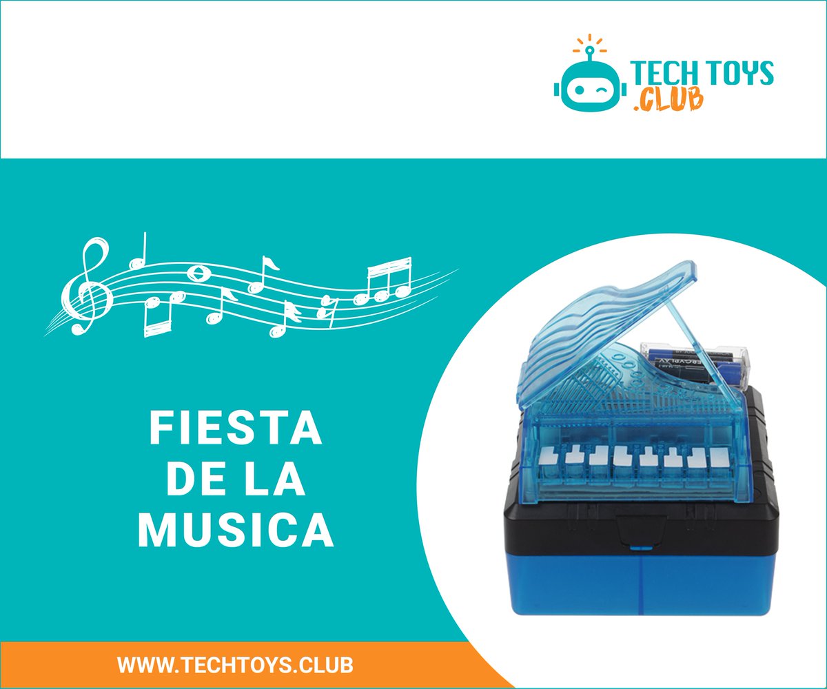 ¡Pon un poco de música en tu vida!
Crea tu propio piano electrónico con este juguete científico de Juguetrónica.
#music #musica #piano #jugueteseducativos #juguetes #niños
#santiago #Chile #aprendojugando #logica #juegos #toys #techtoysclub #kids #tecnologia #programacion #robot