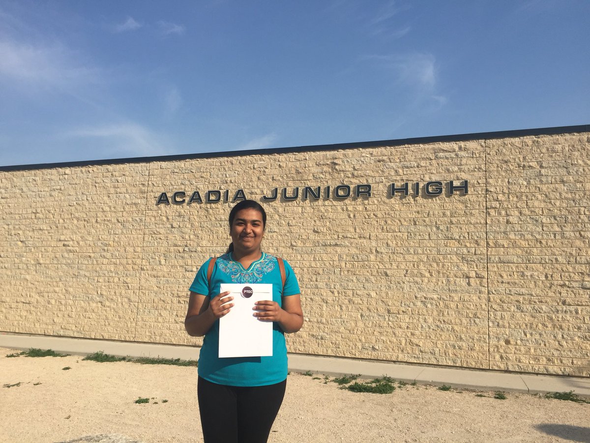 MsBachart's tweet photo. A beautiful morning to welcome another PTEC student to the family. Her partner was on a field trip #withusinspirit #girlpower @AcadiaJH @PembinaTrails https://t.co/ZMmLmeyouc