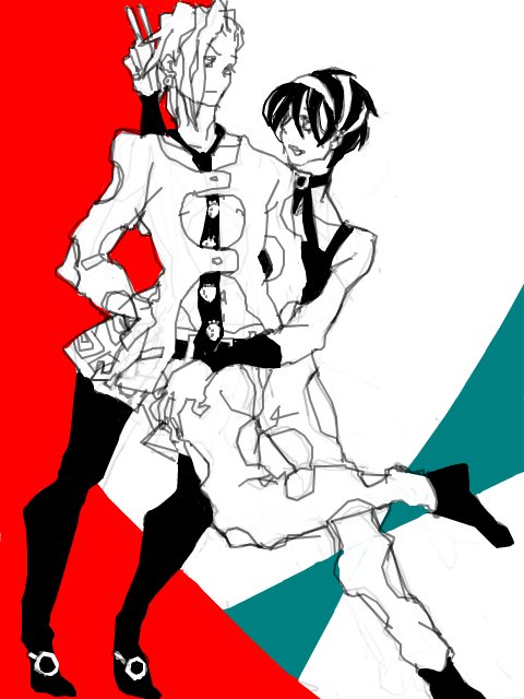 フーゴとナランチャの落書きとか(2009年…2009年?) 