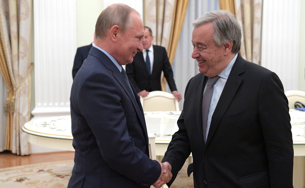 Reunión del Presidente de #Rusia Vladímir Putin con el Secretario General de la #ONU António Guterres
en.kremlin.ru/events/preside…