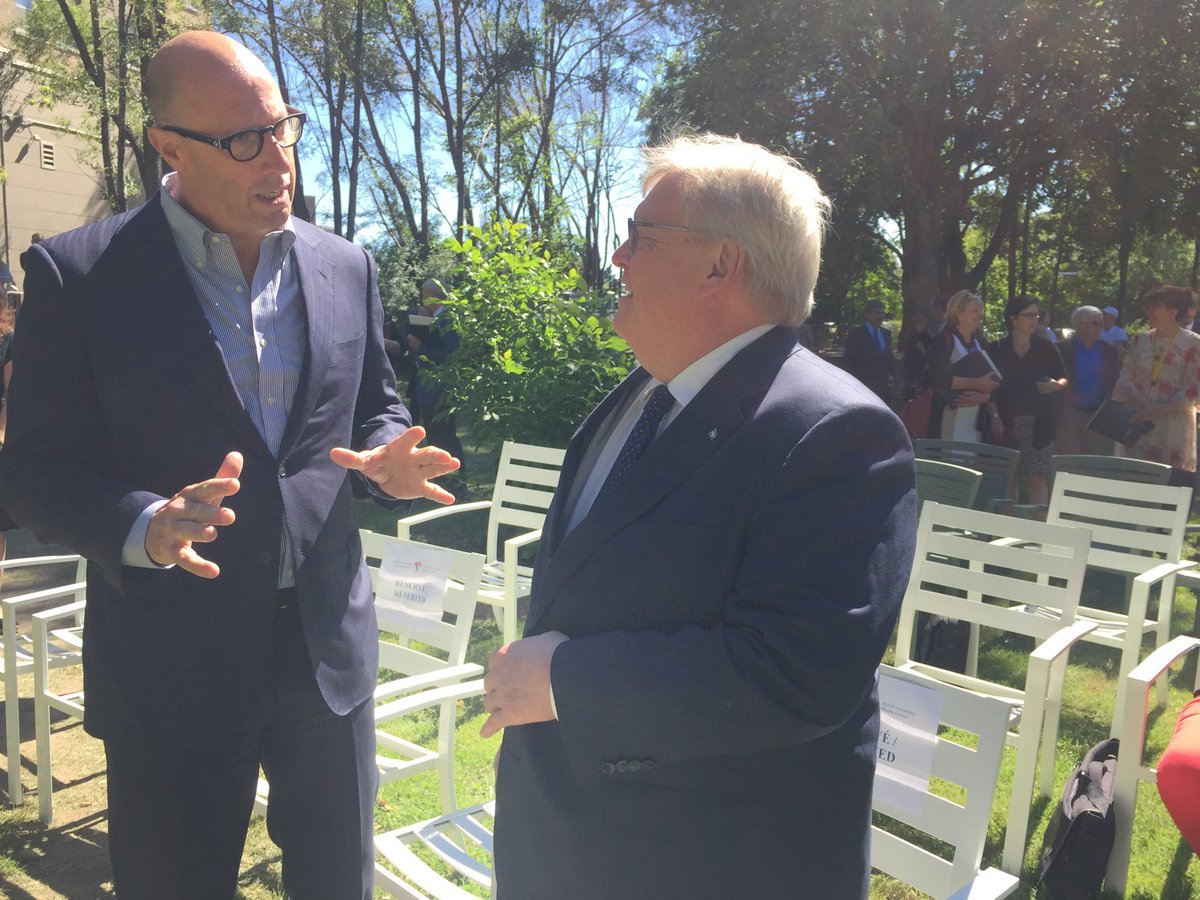 Steverukavina's tweet photo. Health minister Gaétan Barrette is at what should be simple good news funding announcement for Lachine Hospital this morning; instead he is facing scrutiny for controversial comments: https://t.co/9tcILWJNtQ https://t.co/lc6dMt6Bzm