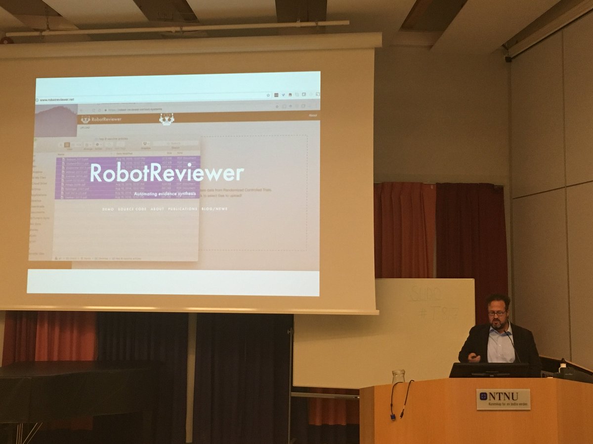 Lyubov Lytvyn ๐บ๐ฆ (@lyubovlytvyn) on Twitter photo Head of @CochraneTech <a href="/mavergames/">Chris Mavergames</a> presenting on the awesome innovations by <a href="/cochranecollab/">Cochrane</a>. Robot Reviewer using machine learning to help #systematicreview authors do risk of bias assessments more quickly. Interested in trying it out? Shoutout to <a href="/AnnelieseArno/">Anneliese Arno</a> Head of @CochraneTech <a href="/mavergames/">Chris Mavergames</a> presenting on the awesome innovations by <a href="/cochranecollab/">Cochrane</a>. Robot Reviewer using machine learning to help #systematicreview authors do risk of bias assessments more quickly. Interested in trying it out? Shoutout to <a href="/AnnelieseArno/">Anneliese Arno</a>