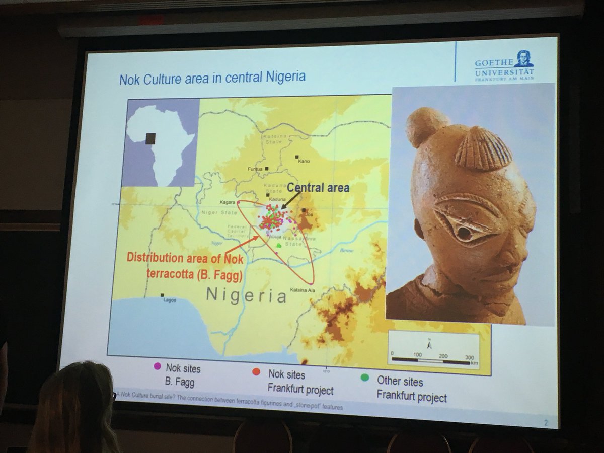 thepotlady's tweet photo. Great presentations from the Goethe Universitat team on the amazing Nok culture figures and pottery from presumed burial contexts #SAfA2018 https://t.co/ynOl0ZjWiW
