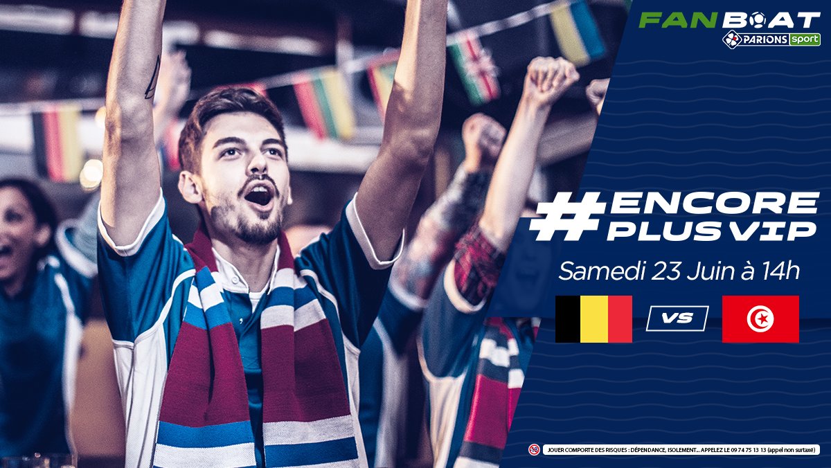 ParionsSport's tweet photo. Tu veux matter le match #BELTUN 🇧🇪 🇹🇳 avec tes potes mais tu ne sais pas où le regarder ? On te propose un espace #EncorePlusVIP avec TV & consos offertes pour 4 personnes sur le #FanBoat 😎
Pour participer: ➡ Follow @ParionsSportPDV et RT ce Tweet
📅 Tirage au sort demain https://t.co/kOWVdqdEYh