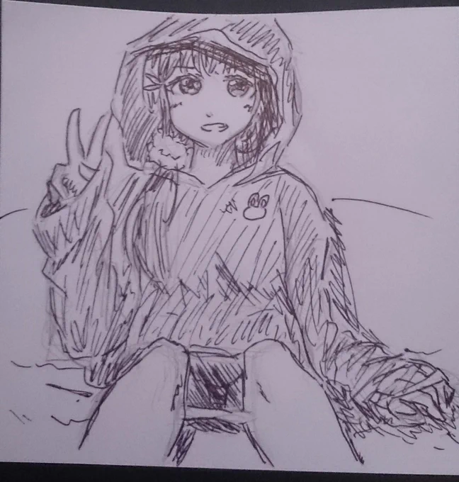 月ノ美兎委員長を描くのハマった感ある 