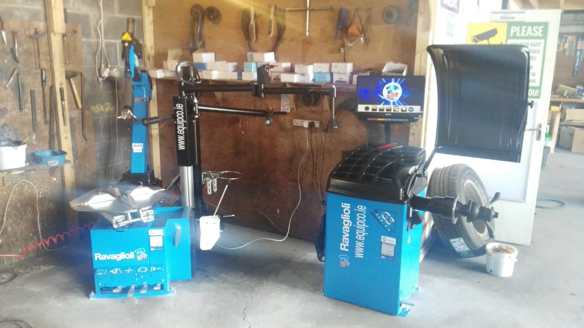 Equipcoireland's tweet image. Thanks to James in @TyreAware for their continued support with the installation of top of the range RAV G7 tyre changer and G3 balancer with sonar detection, runout measurement and laser positioning #Ravaglioli #tyresgalway #wheelalignmentgalway