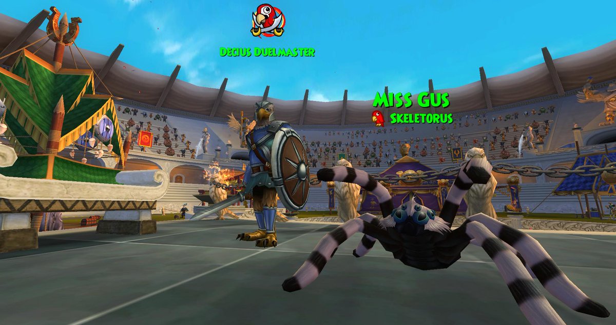KingsIsleLive's tweet photo. Hey Pirates! bring forth your Lavalanchulas, your Black Mambos, your Rock Spiders, or whatever flavor of arachnid pet you can muster. Please level up a Spider Pet for Pet Sparring today on KI Live! It's time for a . . . #SPIDERFIGHT! https://t.co/qrJmzvCDh6