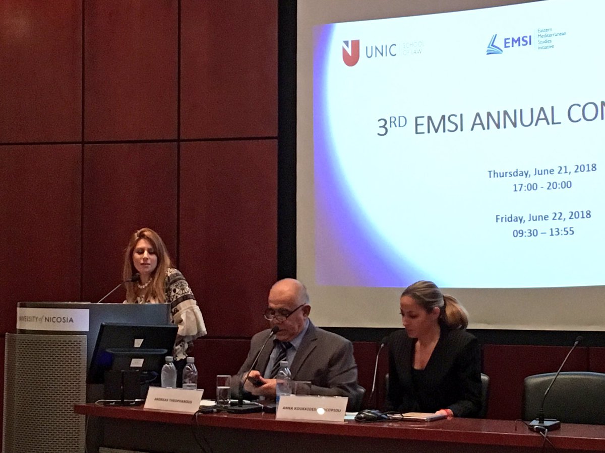 unic_law's tweet photo. The 3rd Annual Conference of the Eastern Mediterranean Studies Initiative (EMSI) has just started. Join us today and tomorrow at @Uni_of_Nicosia UNESCO amphitheater to discuss a range of topics pertinent to the #EastMed region. https://t.co/LL3ex8KJXP
