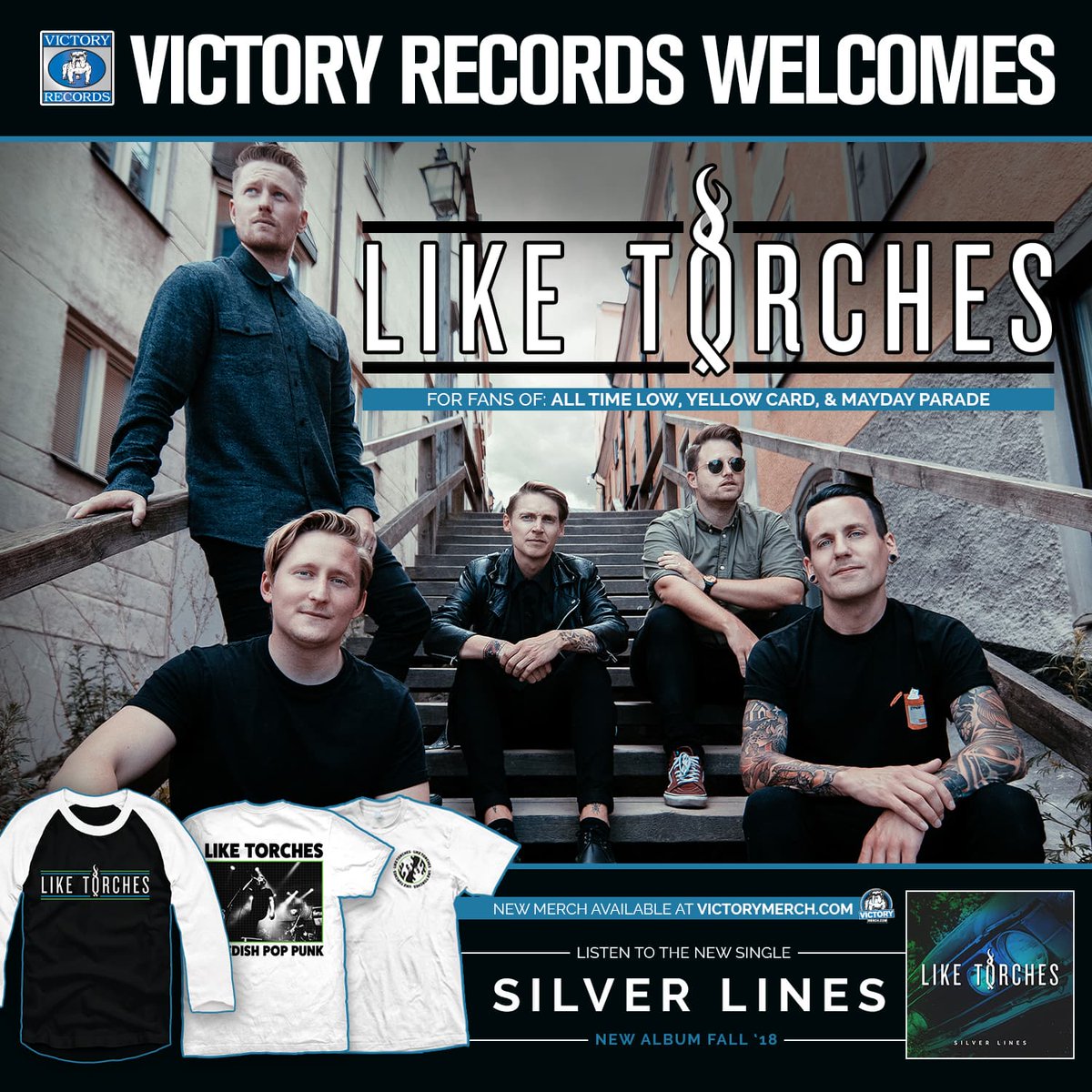 We are very happy to announce that we have signed with Victory Records!
Check out our first single, “Silver Lines”, from our upcoming full-length album, Loves and Losses coming Fall 2018. 
smarturl.it/silverlines