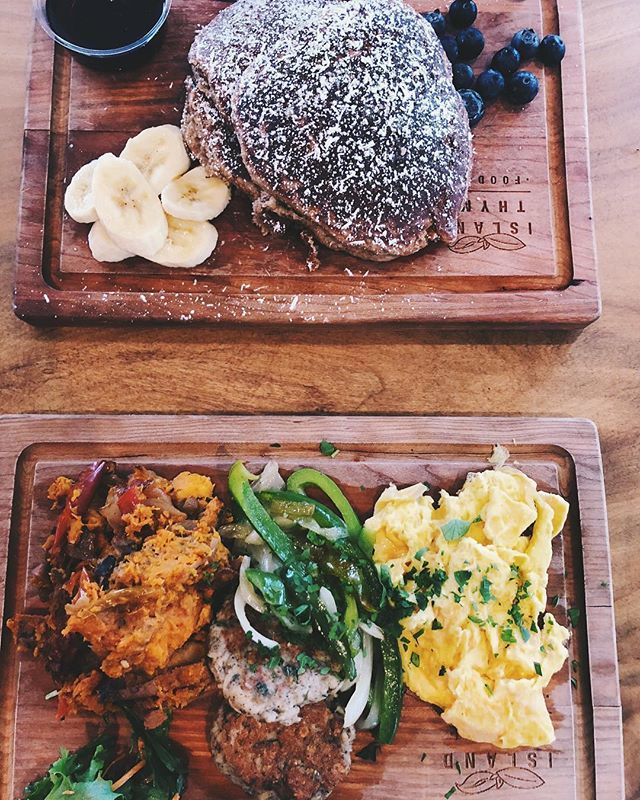 martiello's tweet photo. @mboothpr is opening late today for the first day of summer, so we could “say yes” to something we’ve been wanting to do. I’ve been wanting to try @islandthymelbny! And I am saying YES to eating two breakfasts. Really, these are both for me. #theboothlif… https://t.co/jnzGAyUgwt https://t.co/2vN0XjKMk4