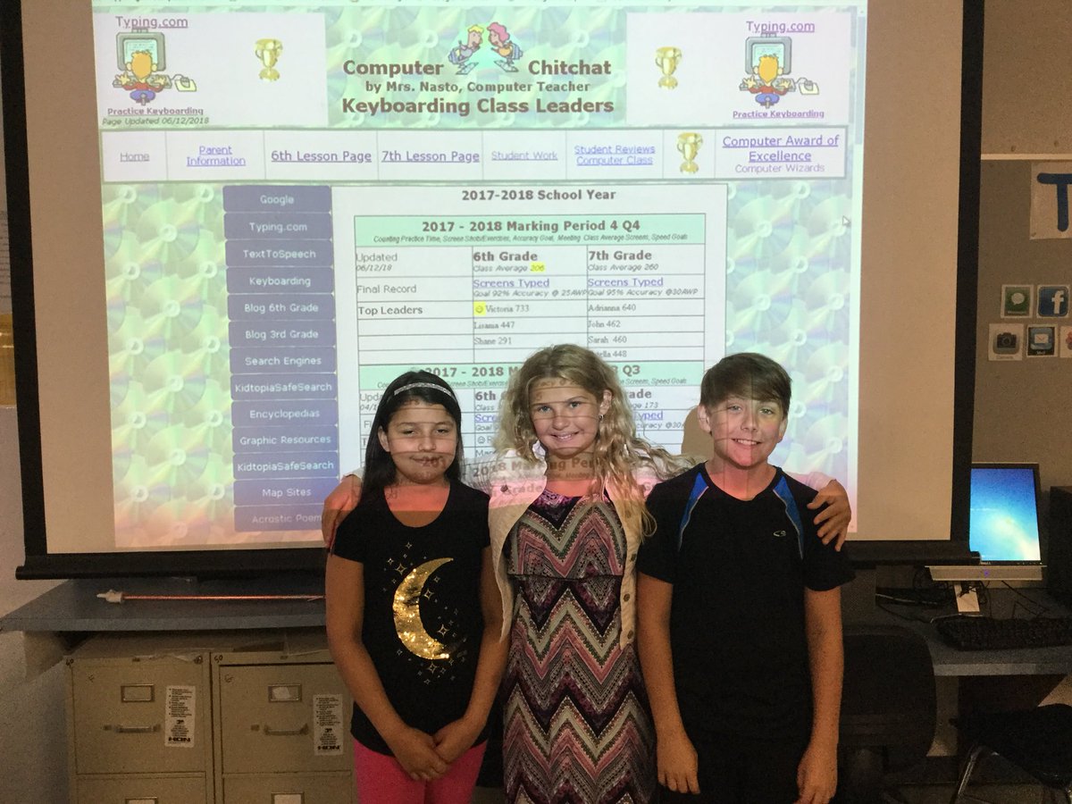 ChitchatNasto's tweet photo. My students used #Typingcom https://t.co/LkZ1DwS1g2 to advance their keyboarding skills using bandannas to cover their hands and memorize the keys using #touchtype #MrsNasto.com #BCSLionsPride check out our leaders! https://t.co/XEA5JMcqaa