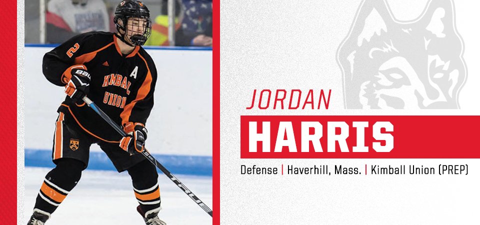 Ranked No. 44 by <a href="/NHLCentralScout/">NHL Central Scouting</a>, he finished in the top-ten in three categories at the NHL Combine earlier this month.

From Haverhill, Mass. and <a href="/kimballunion/">Kimball Union</a>, welcome to the #HowlinHuskies, Jordan Harris!