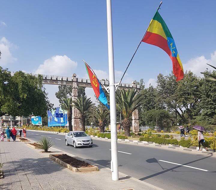 #Ethiopia-#Eritrea peace and reconciliation process are already visible in Addis-Ababa. This is the entrance gate of Addis's Bole International Airport. #AlgiersAgreement.