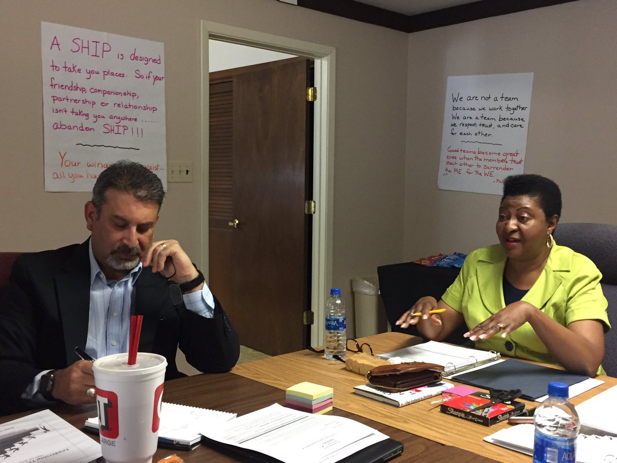 HazelwoodSD's tweet photo. Superintendent Dr. Nettie Collins-Hart and her Cabinet are taking part in an annual Leadership Team Planning Retreat. This year's theme, "Get on board with HSD," setting the stage for 2018-19 school year. https://t.co/X2xjLQcWfP