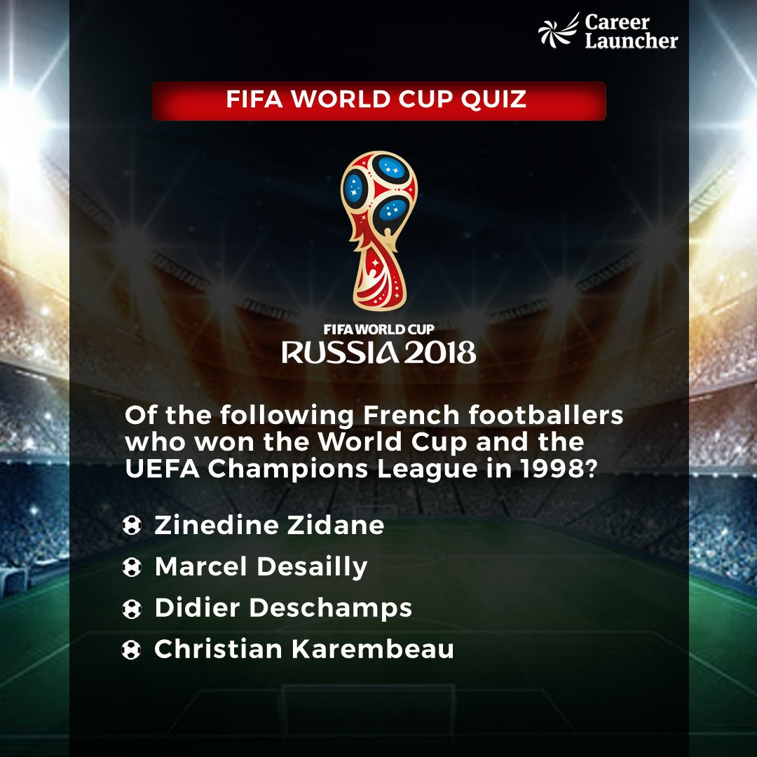 careerlauncher's tweet photo. #FifaWorldCup18 Quiz question of the day #CL4FIFA⚽ #FIFA4GK 🙌
#DEN vs #AUS #FRA vs #PER , & #ARG vs #CRO
P.S. Participate in #PredictAndWin challenge @ https://t.co/jSgIhDiyGy & win CL voucher worth 10,000 after every match https://t.co/RQzvcmp66f