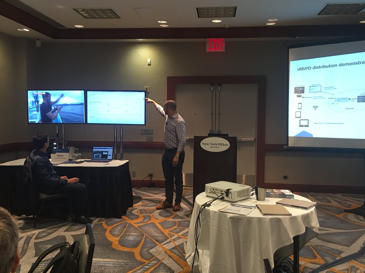 ksujib's tweet photo. Bill O’Hara @INTELSAT Closer Connections NY demonstrating the power of blended networks for TV affiliate connectivity! https://t.co/6iMPcTChwf