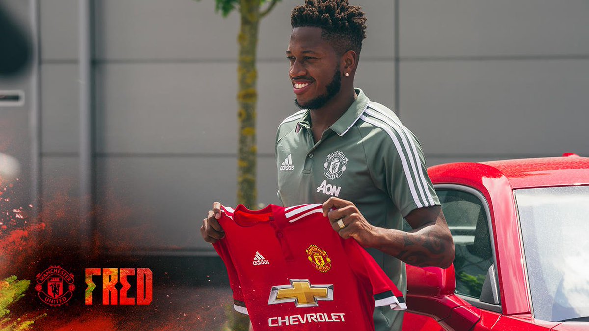 ManUtd's tweet photo. Fred is an #MUFC player - and he ❤️s it! #BemVindoFred https://t.co/n6Bb3Pwqd2