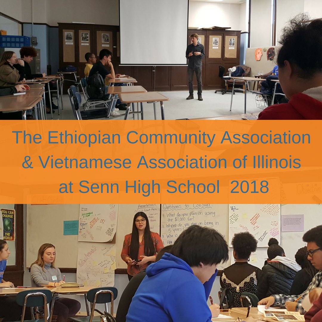 allow_good's tweet photo. This year, students at Senn nominated Chinese Mutual Aid Association, Ethiopian Community Association of Chicago, &amp; the Vietnamese Association of Illinois to apply for their micro-grants. #Thanks for all that you do for Chicago's #Immigrants &amp; #Refugees! #Changemakers https://t.co/BZ00hH9v85