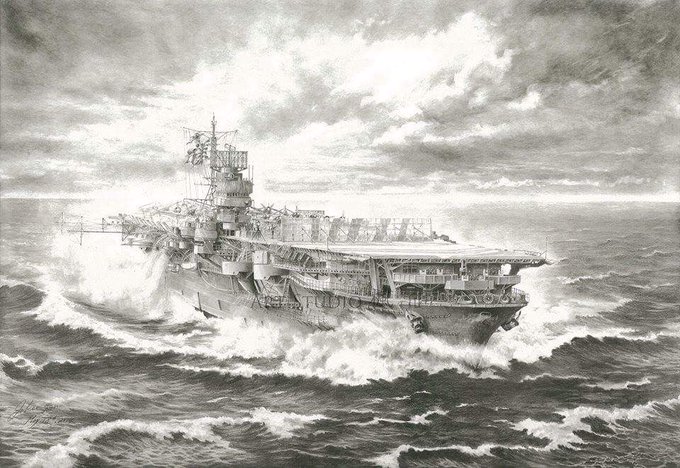 大鳳進水80年】ちょうど80年前の昭和18(1943)年4月7日、航空母艦 大鳳進水80年】ちょうど80年前の昭和18(1943)年4月7日、航空母艦