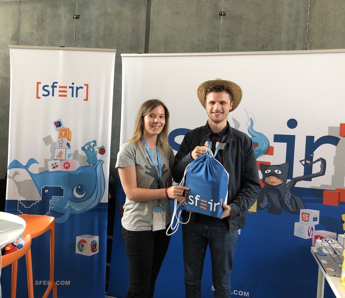 SFEIRLille's tweet photo. Bravo Jimmy, grand gagnant du #sfeirpack, a toi #GoogleHome #chromecast guide de l’ #holacratie et plus encore ! @sfeir au #DevFestLille https://t.co/JPm83E9lLa