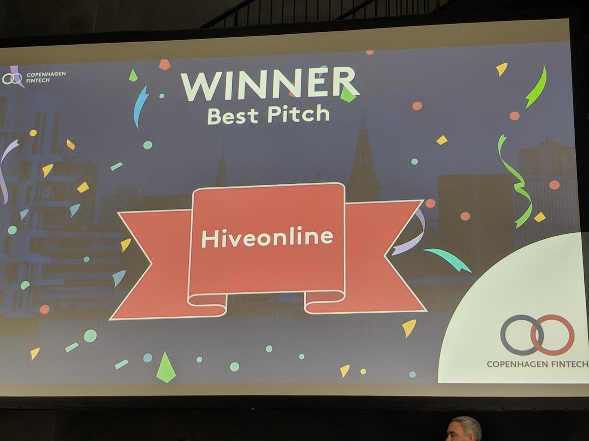 luftige's tweet photo. And the winner of best pitch is @wearehiveonline Congrats @SofieBlakstad  #cphfintechweek https://t.co/zsJGnv65Qq