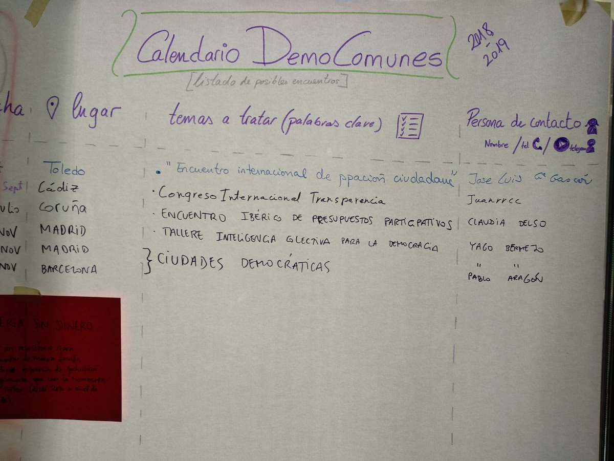 #DemoComunes on the road. Un borrador de calendario para lo que queda de año