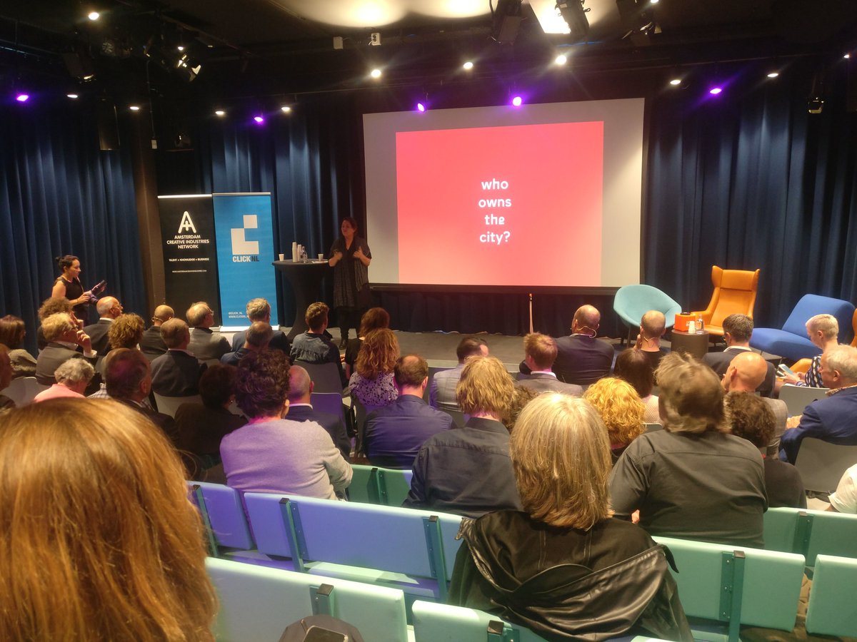 Marleen Stikker: "creatieve professional als geen ander in staat om mensen weer bij de stad te betrekken", (of andersom) #WeMakeTheCity <a href="/CLICK_NL/">CLICKNL</a>