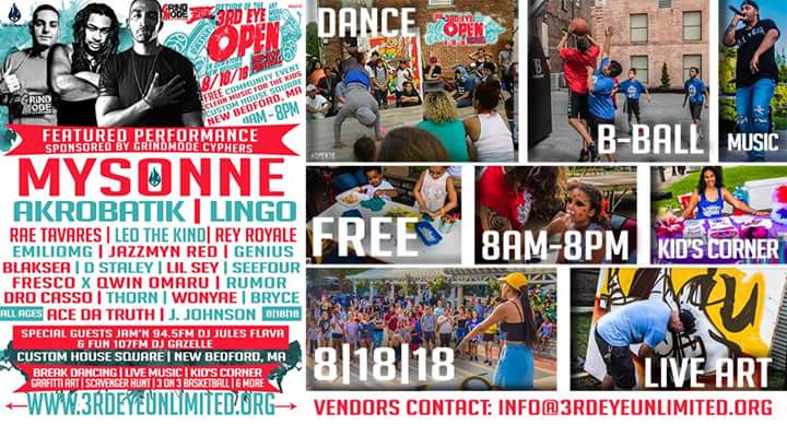 StillillRadio's tweet photo. Vendors contact 3rd EyE Unlimited Info@3rdeyeunlimited.org for information on how to be apart of the 20th Anniversary 3RD EYE Open Music Festival | New Bedford https://t.co/LFYv80pLSZ