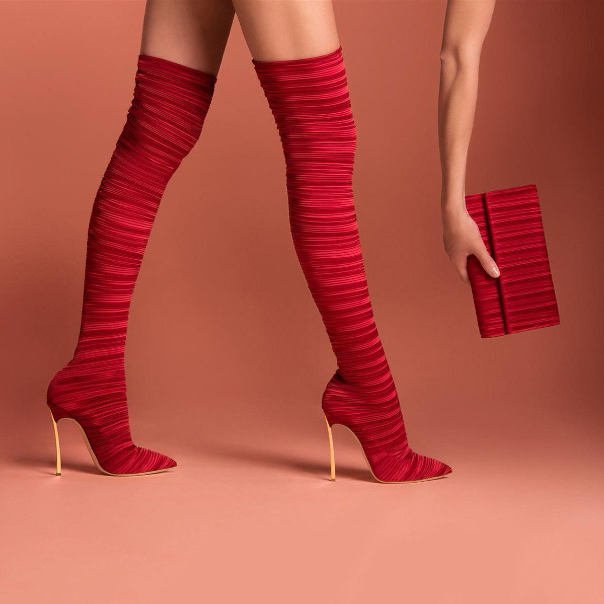 casadei red boots
