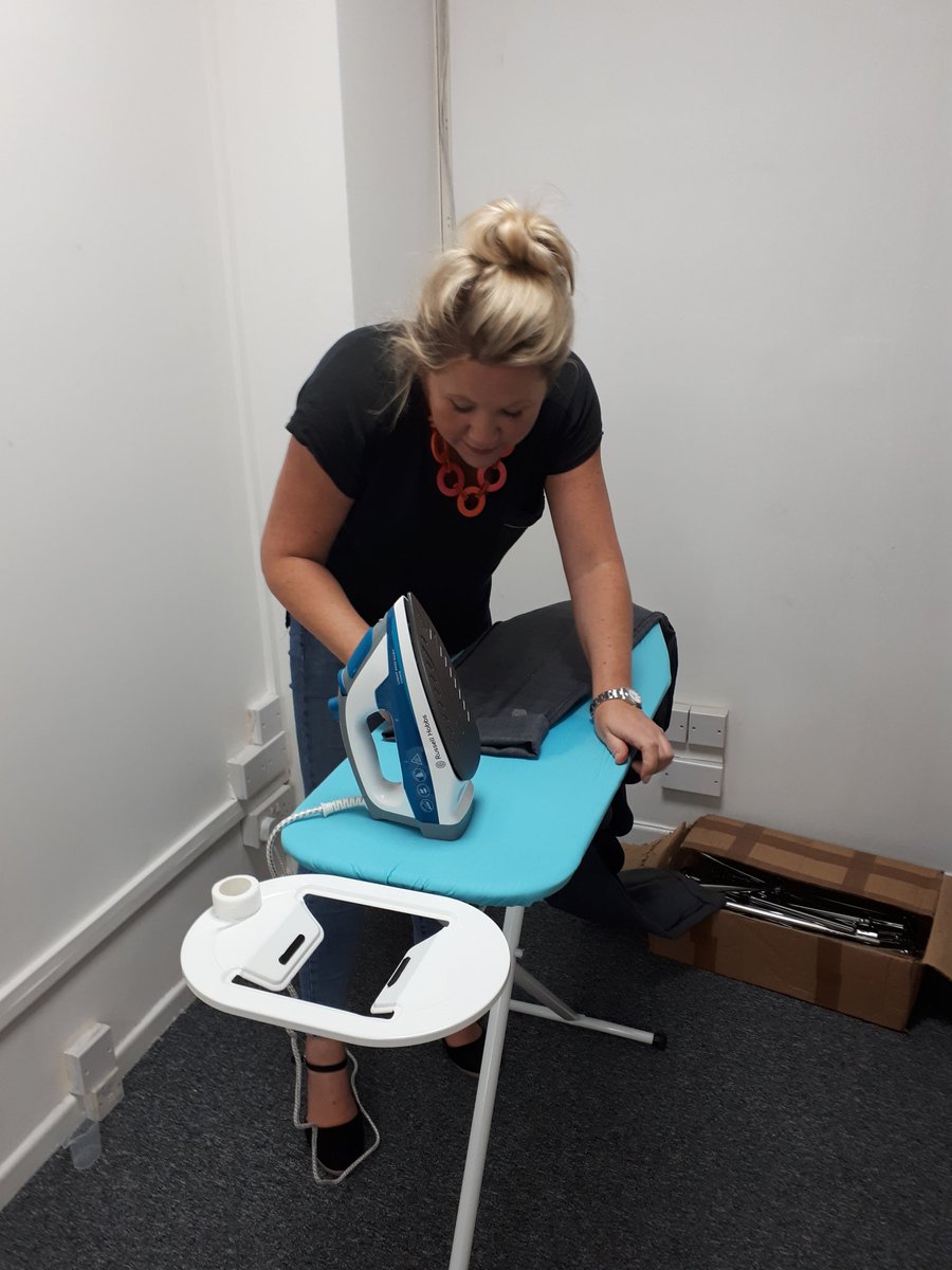 wwardrobebl1's tweet photo. Here's Carrie wonderwebbing John's trousers. We're jack of all trades here 😆 also we've had 4 more referrals since we saw John- how great is that for our first week!! #NotJustAnOutfit #Teambolton https://t.co/S9jHce4eAm