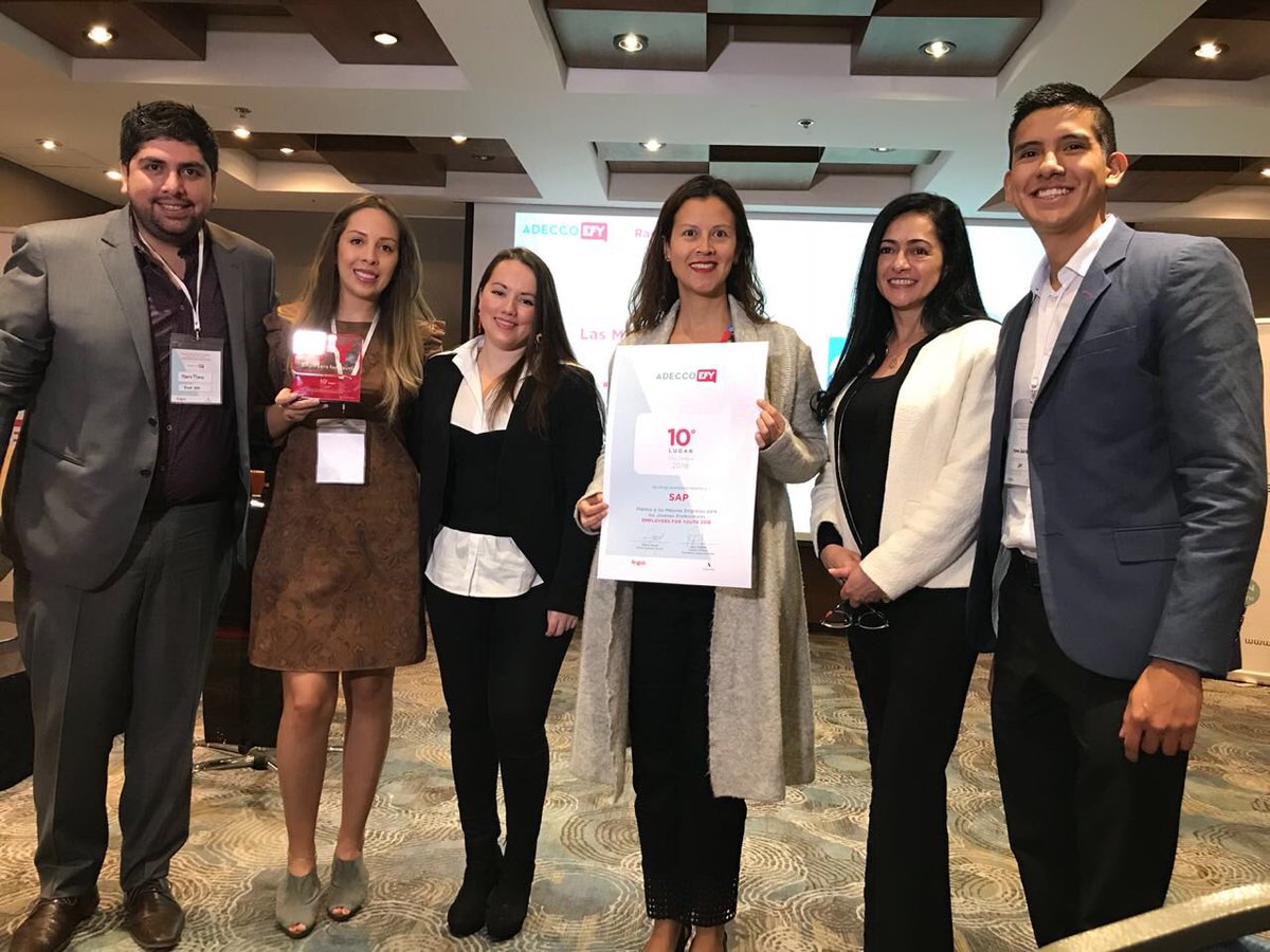 Paolasantosn's tweet image. #EFYCOL2018 , SAP 10 mejor empresa para los jóvenes en Colombia para trabajar #proudtobeSAP #SAPmimejorlugar #lifeatSAP