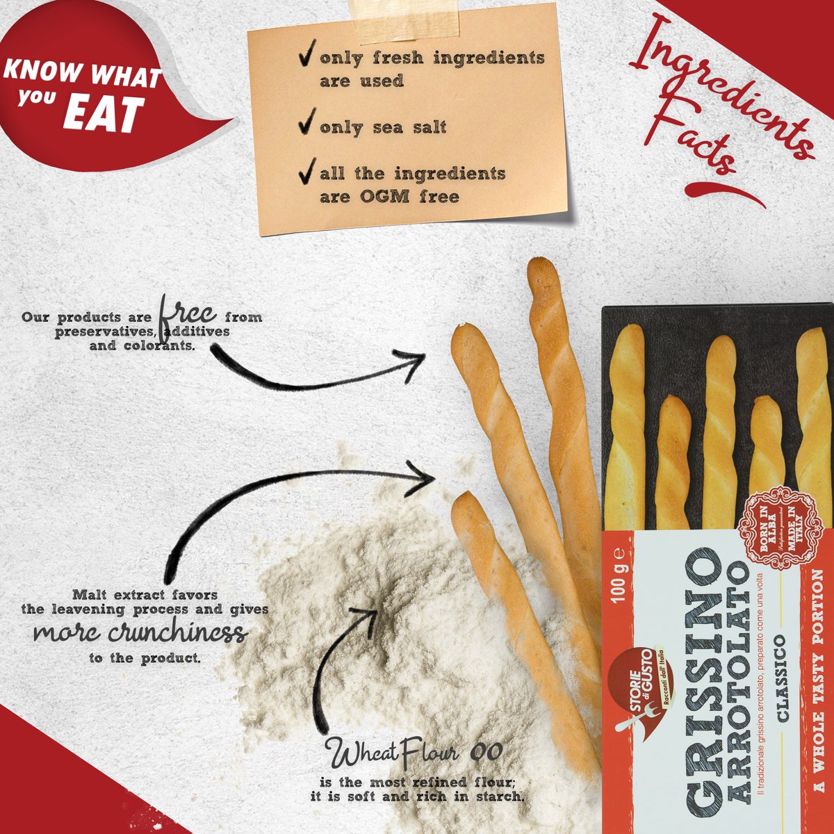 storiedigustoEU's tweet photo. #knowwhatyoueat #healthy #tasty #storiedigusto #grissini #breadsticks #snacks #traditon #madeinitaly #haveatastystory https://t.co/gw8fm31OwU