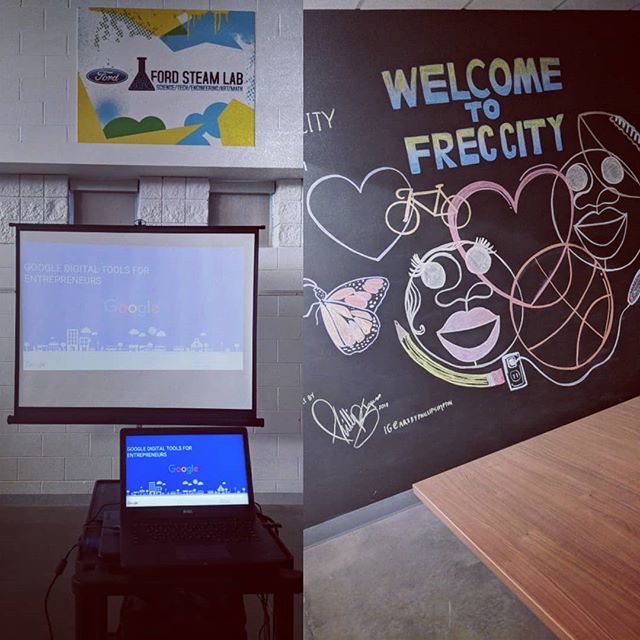 katrinaturnbow's tweet photo. Google for Entrepreneurs presentation kickoff this morning at @freccity ! Thank you Osborn Business Association for helping to put on this event for business owners and Entrepreneurs. 
#GoogleDigitalCoaches #Google #DETSW18 #freccity https://t.co/VH709hNT99 https://t.co/3nqxRddSLB