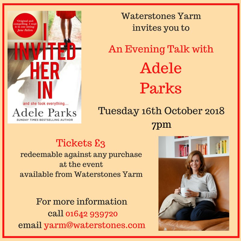 Waterstones Yarm on Twitter "So excited that adeleparks will be