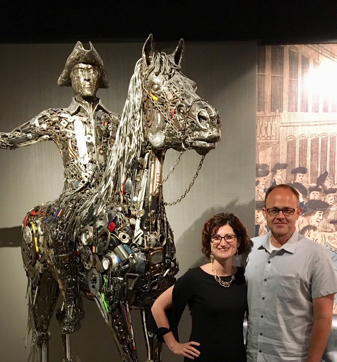 drbillcowen's tweet photo. Great to see my amazing friend, colleague and fellow educator @LauraBertonazzi here in #Boston while Iโm at the @PRBoutiquesIntl #PRBI2018 Conference. We both became โDoctorโ together and now weโre hanging out with #PaulRevere https://t.co/Wm06wbgLbU