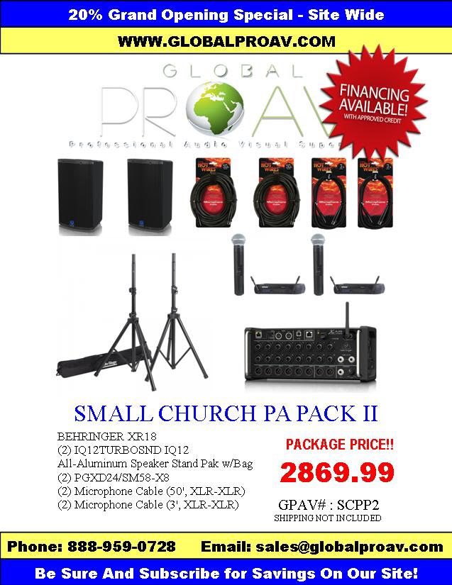 Does Your Small Church Need A Quality Audio System? Contact us today for this Amazing Deal on this perfect solution. sales@globalproav.com #proav #x18 #onstagexperience #iPad #proaudio #Audio #Church