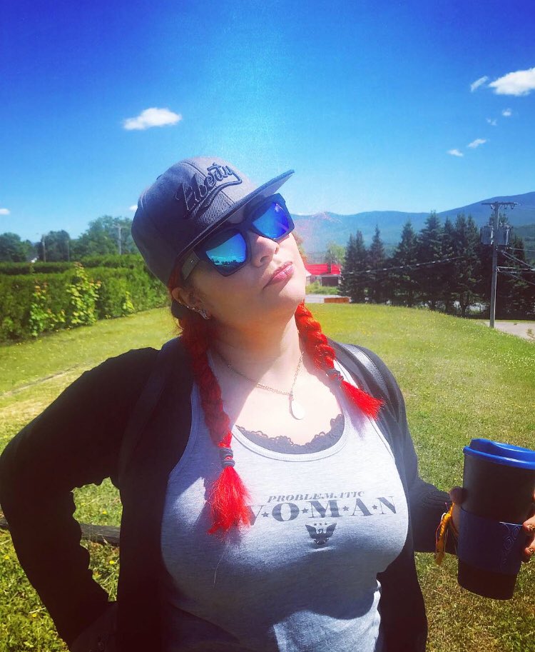 KatMurti's tweet photo. Good morning, #PorcFest! I’m rocking my #ProblematicWoman tee in anticipation of today’s Ladies in Liberty panel discussion of women in the libertarian movement. Join us in the Creating Communities tent at 4 pm. #PorcFestXV https://t.co/RDTsASj8nw