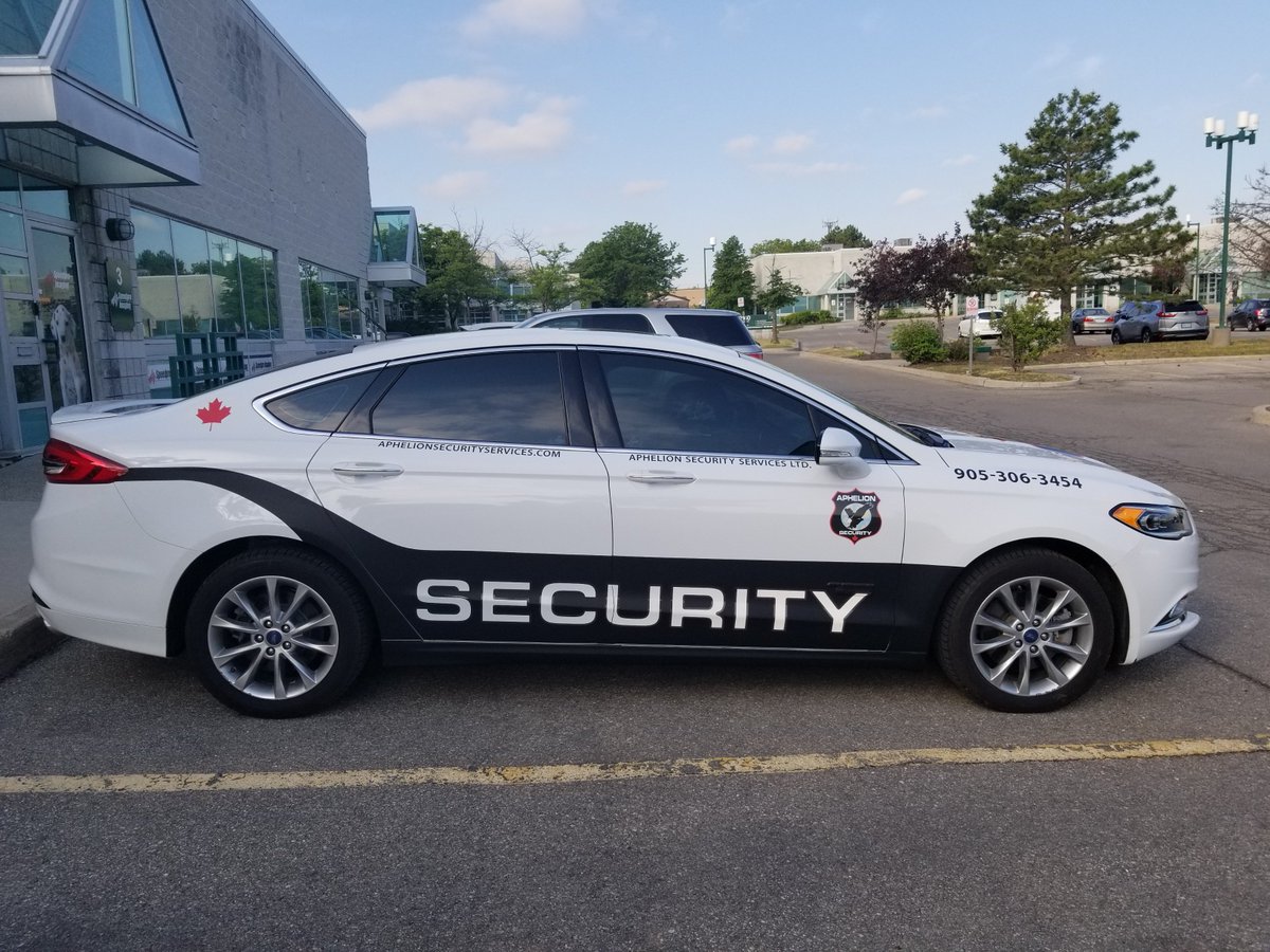SpeedproErinM's tweet photo. We just finished up with the first car for #AphelionSecurity. Along with using #Avery we added #reflective Vinyl. #speedproerinmills #Vehiclegraphics https://t.co/9zVipwjaeG