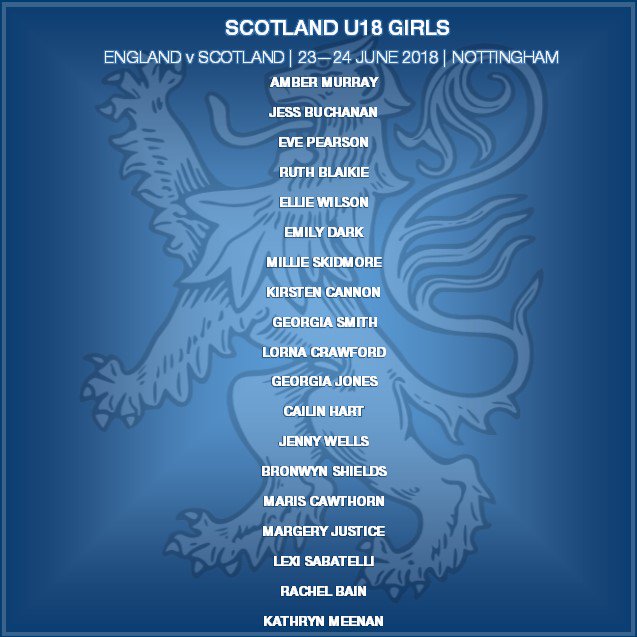 ScottishHockey's tweet photo. Our Scotland U18 squads are in action against England this weekend!

Scotland U18 boys' play at Titwood while the Scotland U18 girls' travel to Nottingham. Both teams play at 5pm on Saturday and 11:30am on Sunday. 🏴󠁧󠁢󠁳󠁣󠁴󠁿

Here's our squads! #YOYP2018 https://t.co/bwncP37XGH