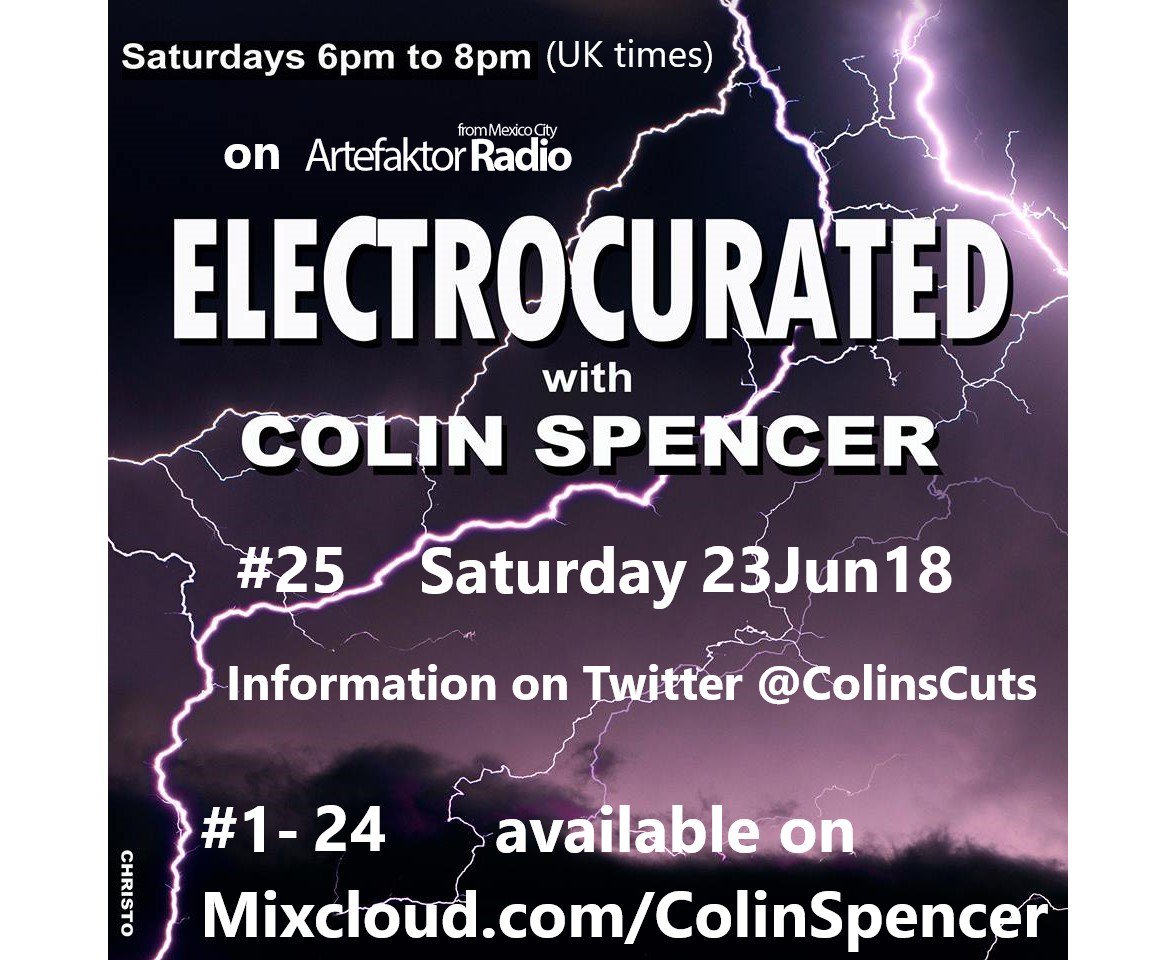 ColinsCuts's tweet photo. Ahead of joining me for #Electrocurated #25, 6-8pm (UK times) Sat 23Jun18 on @ArtefaktorRadio, for its #NewMusic
by
@_1i2c
@AntipoleBand Ft @EireneMusic
@ILoveBOML Ft Jordan Gant
@DIVOfficial
@Dicepeople
@Emika_Records
&amp; @MWC_Music
how about a #24 catch up https://t.co/rFaMtqD3y3 https://t.co/rU2CHNkK9E