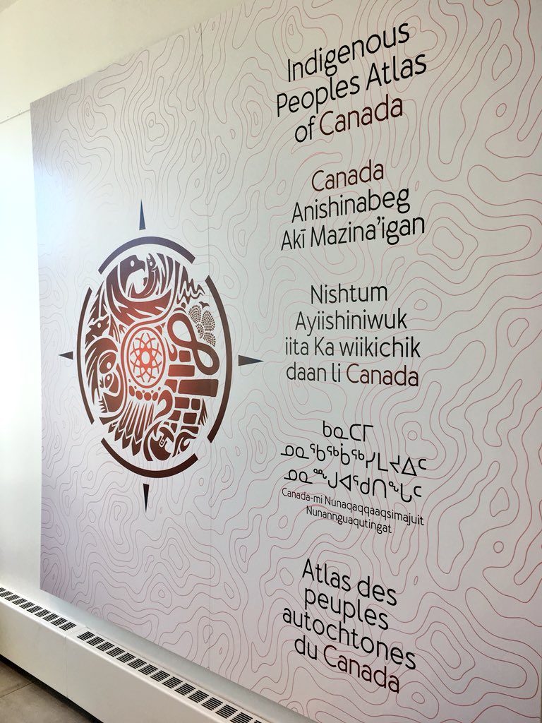 aaronkylie's tweet photo. Very exciting day here @RCGS_SGRC HQ @50SussexEvents as we get set to celebrate the @CanGeo Indigenous Peoples Atlas of Canada today w/ our partners from @AFN_Updates @ITK_CanadaInuit @MNC_tweets @NCTR_UM &amp; @Indspire #IndigAtlas #AtlasAutoch https://t.co/TnAPtC6z2A