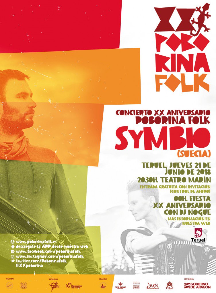 Y en el Teatro Marín ya están probando sonido el dúo de NewFolk #Symbio, recién llegados de Suecia. A las 20:30 h tendremos el Concierto por el XX Aniversario de #PoborinaFolk en Teruel. Quedan 70 invitaciones que se daran en la entrada