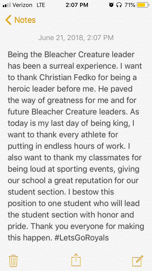 VA_Royals's tweet photo. Thank you class of 2018❗️🐐#thinkitup #BreesCheese https://t.co/a3o2mYLxZ1