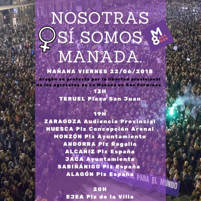 KomandoFeminist's tweet photo. NOSOTRAS SÍ SOMOS MANADA. #LaManada #JusticiaPatriarcal #YoSiTeCreo https://t.co/qiK9hjzXiL