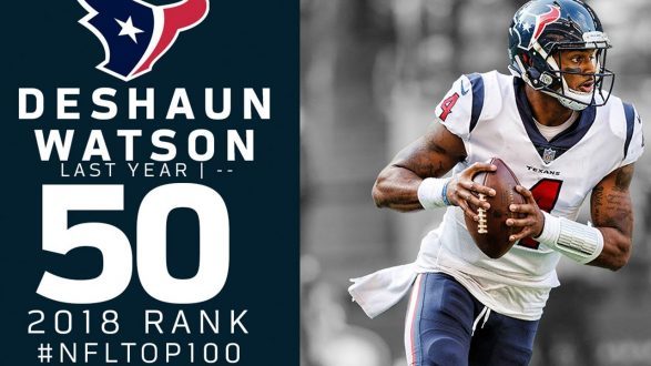 SuperBowl2018US's tweet photo. #50: Deshaun Watson (QB, Texans) | Top 100 Players of 2018 | NFL https://t.co/Dh1JYxm1ro https://t.co/1rohReBgB0