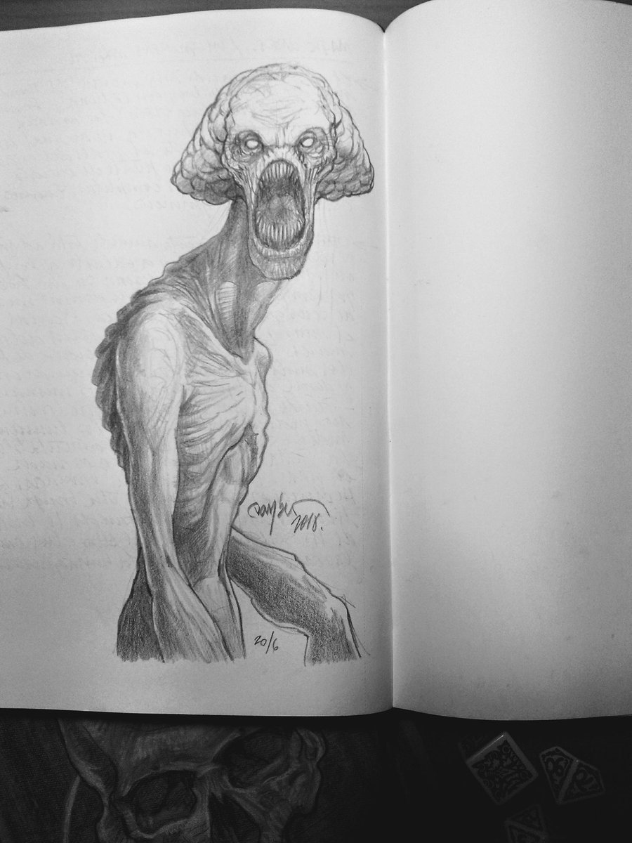 danberima's tweet photo. Hay mañanas en que es mejor dejar salir las pesadillas. #Sketching #Monster #nightmares https://t.co/qZ5riDE8B4