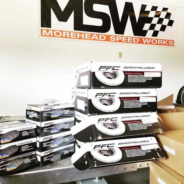 MSpeedWorks's tweet photo. Full PFC big brake kit for an E36 M3-swap. Now it'll have the braking potential to match that S54!
#MoreheadSpeedWorks #MSWRacing #RaceCar #RaceShop #Racing #BecauseRacecar #E36 #M3 #BBK #PFC #PerformanceFriction @pfcbrakes @smontana107 https://t.co/vYo47jOsuz
