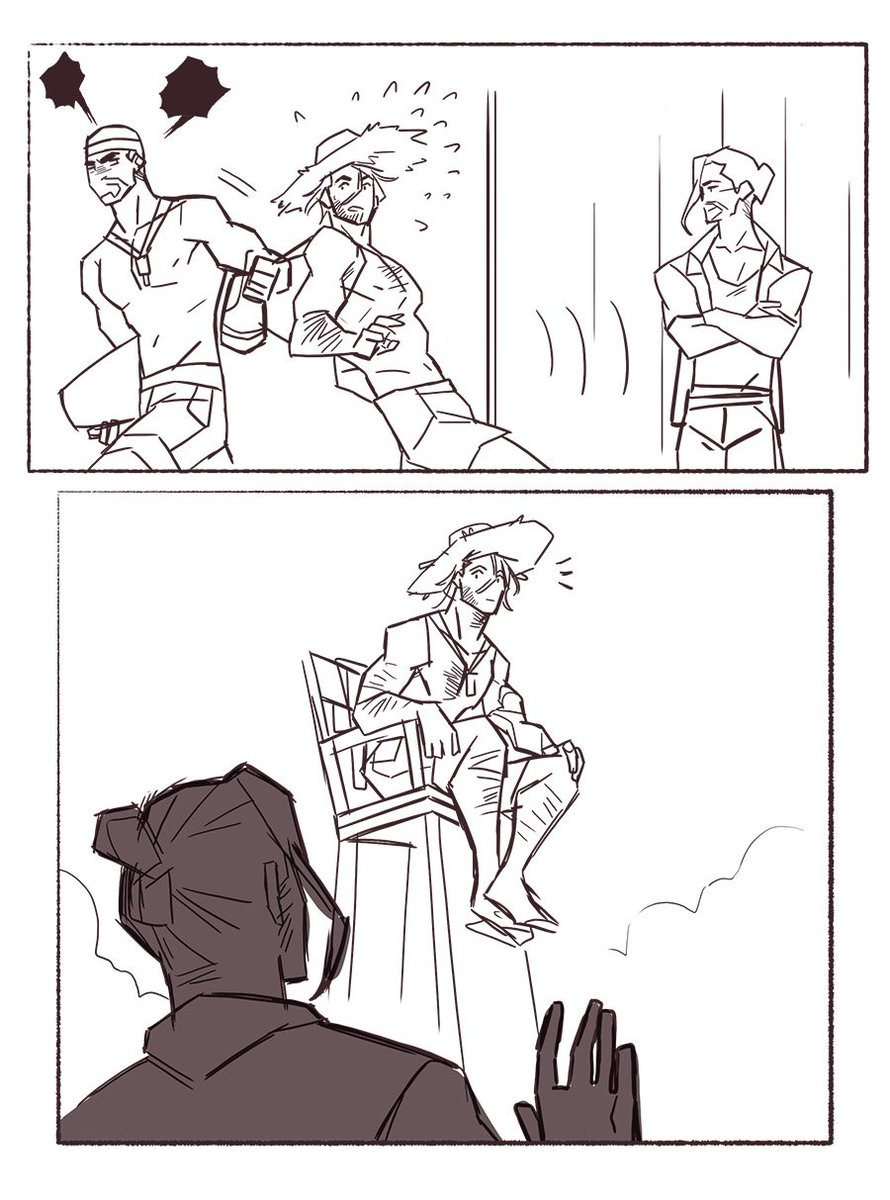 vannshie's tweet photo. Patreon's polls wanted Summer Mchanzo so...mini-comic of Mccree thinking of his new boyfriend and Reaper suffering from it. 

Sketches for June’s rewards ❤ full versions will be on Patreon and Gumroad! https://t.co/VV2zJywgW0