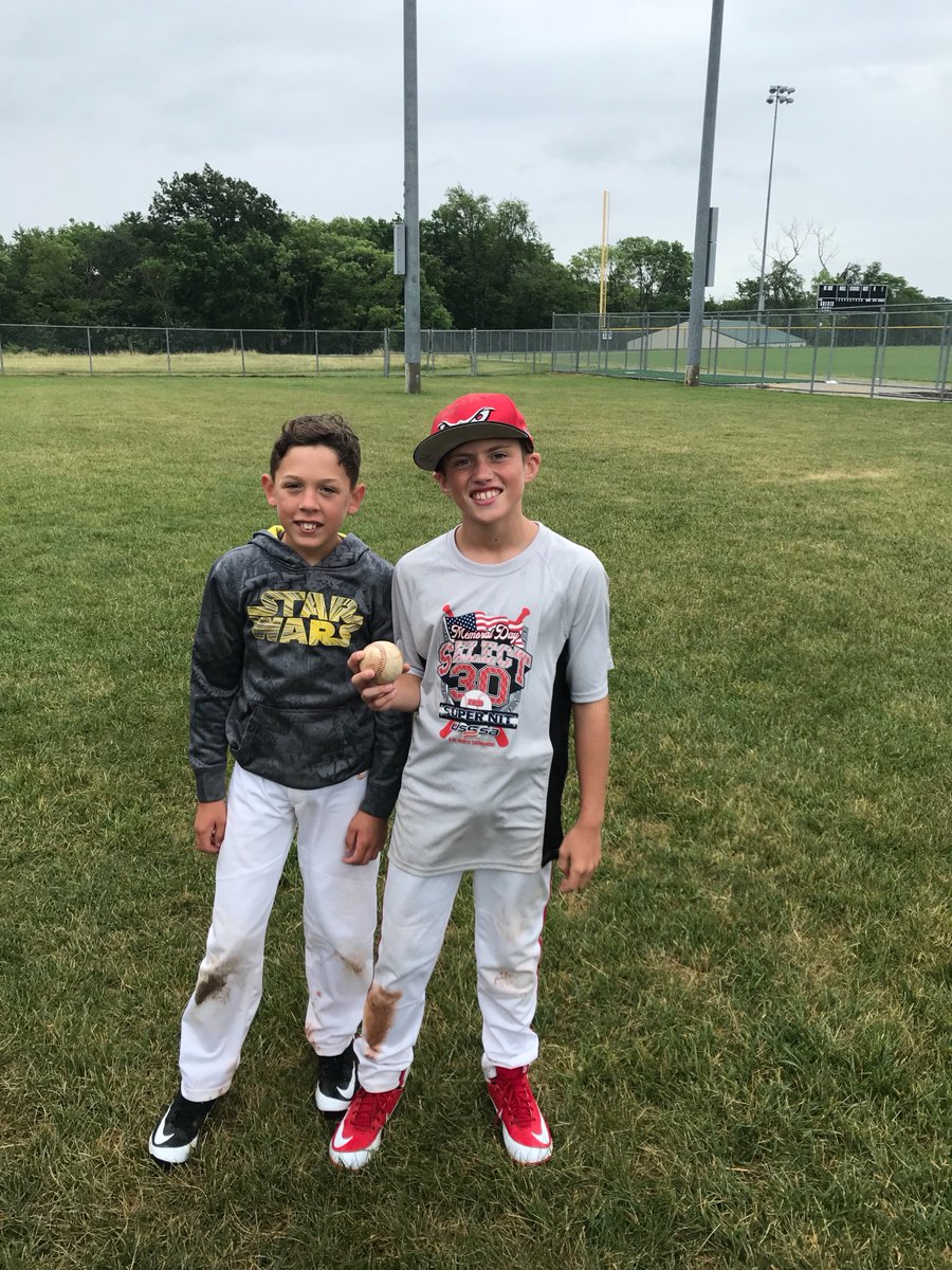Staley_Baseball's tweet photo. Brody Irlbeck holding his HR ball with camp teammate Cooper Stephenson! https://t.co/ujxUkFEQpX